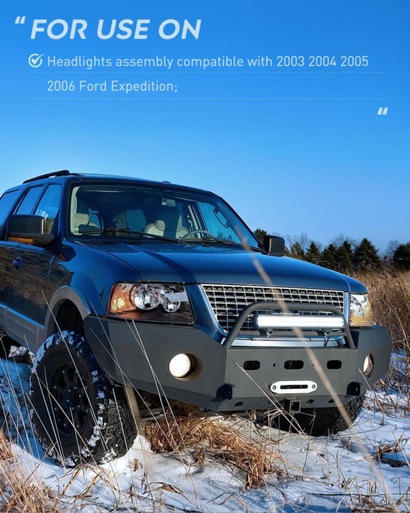 Farol Nilight para Ford Expedition 2003‑2006 Carcasa Negra