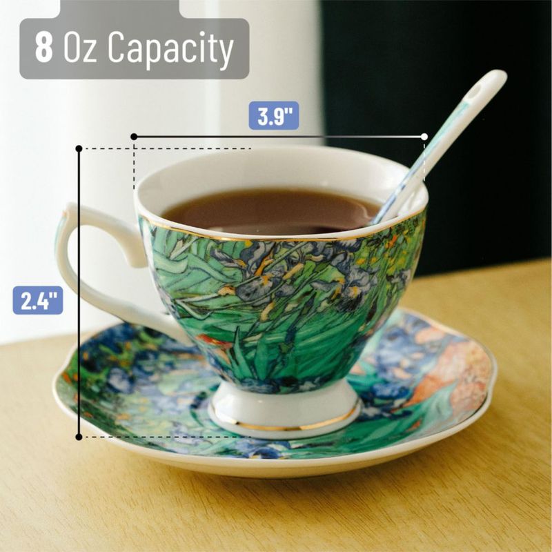 Juego de 6 tazas de té Brew To A Tea de 240 ml con cucharas