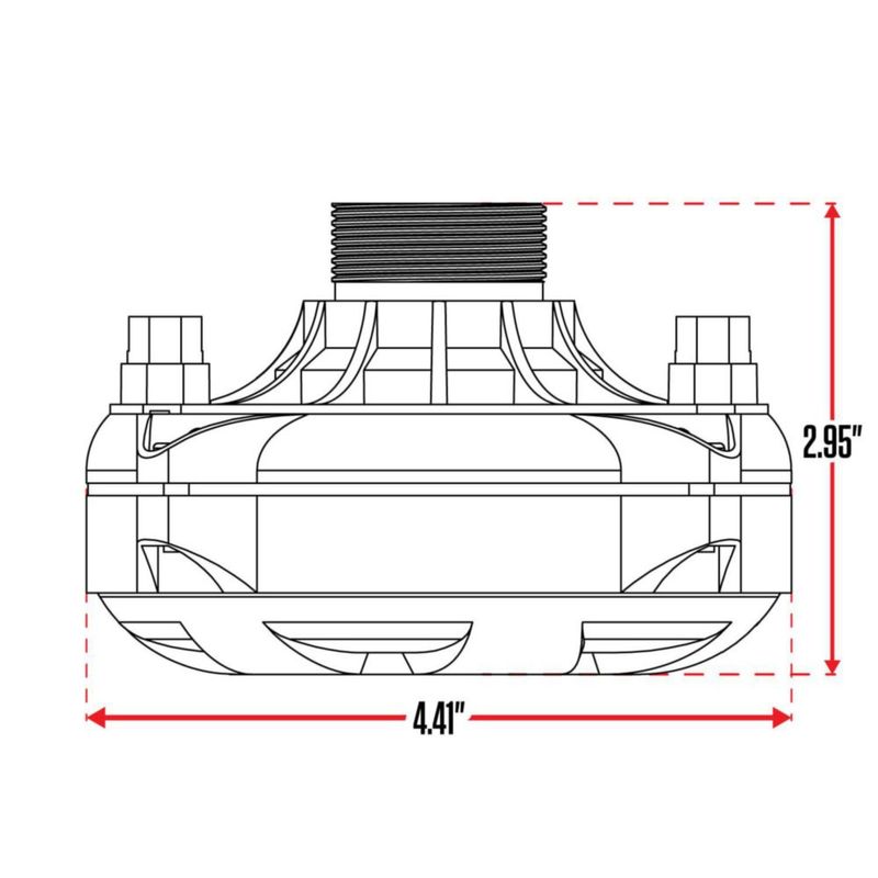 Driver de bocina de compresión CT Sounds 25 cm 300 W 1" CCAW (bobina de voz)