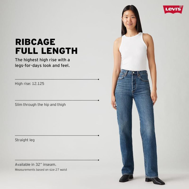 Jeans Levi's Ribcage Straight 29 Around About