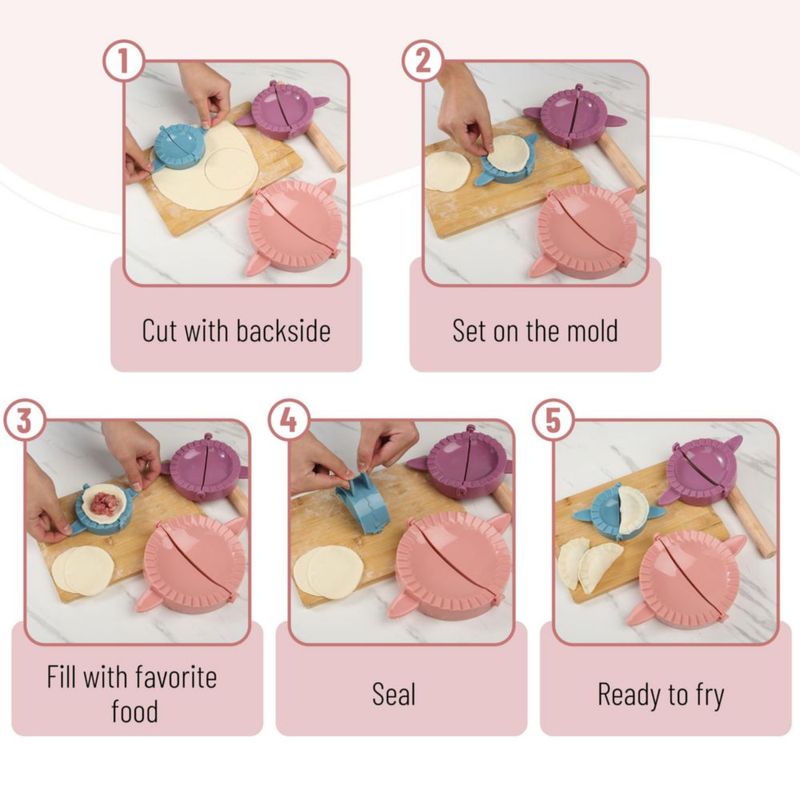 Prensa de masa Brew To A Tea – Pack de 3 moldes para empanadillas