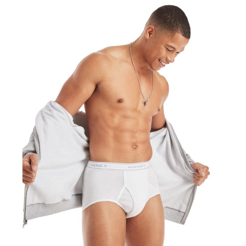 Calzoncillos Hanes blancos sin etiqueta con cinturilla ComfortFlex