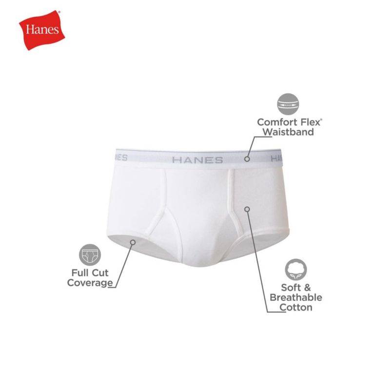 Calzoncillos Hanes blancos sin etiqueta con cinturilla ComfortFlex