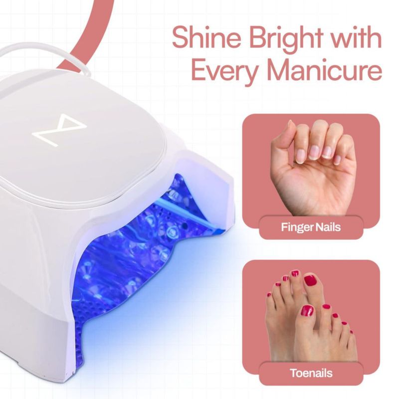 Lámpara de uñas M 86W UV LED inalámbrica negra y blanca