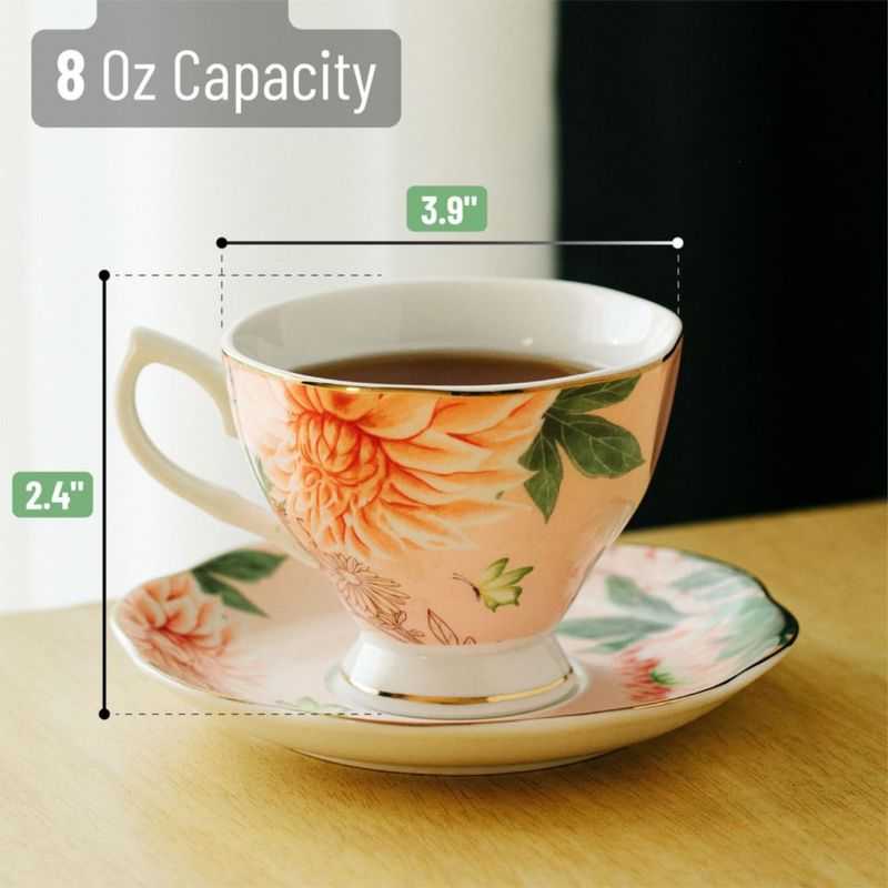 Set de 6 tazas de té Brew To A Tea 240 ml floral