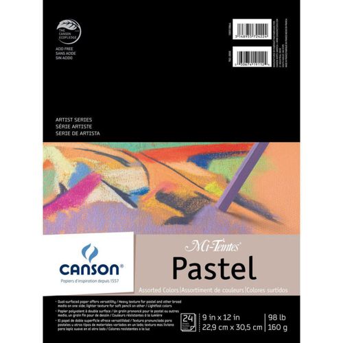 Papel para Pastel Canson 23x30 cm Surtido 24 Hojas