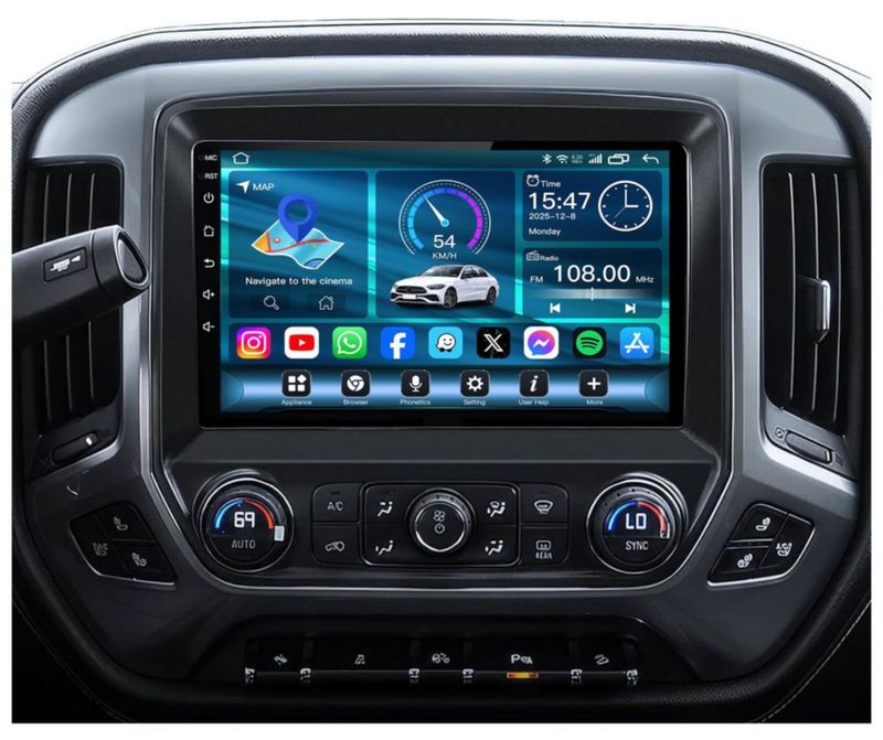 Radio para coche Fortdows Android 15 con CarPlay y Android Auto de 10"
