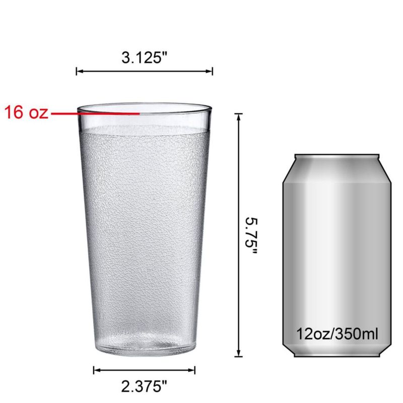 Vasos de plástico Amazing Abby 450 ml (Juego de 8) libres de BPA