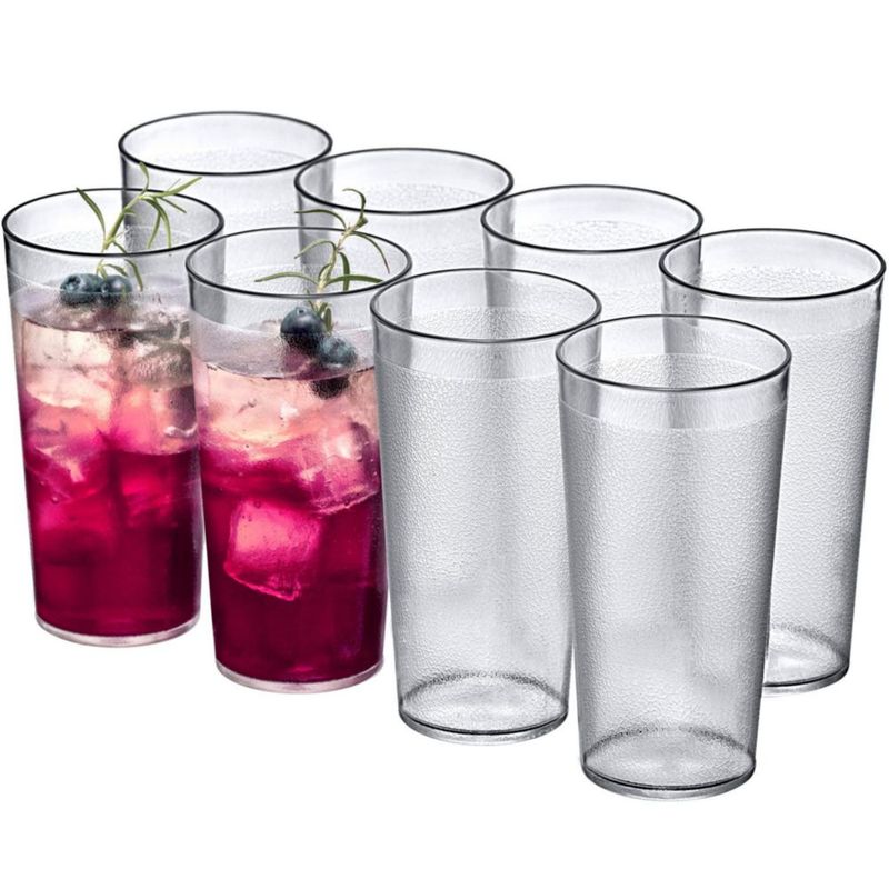 Vasos de plástico Amazing Abby 450 ml (Juego de 8) libres de BPA
