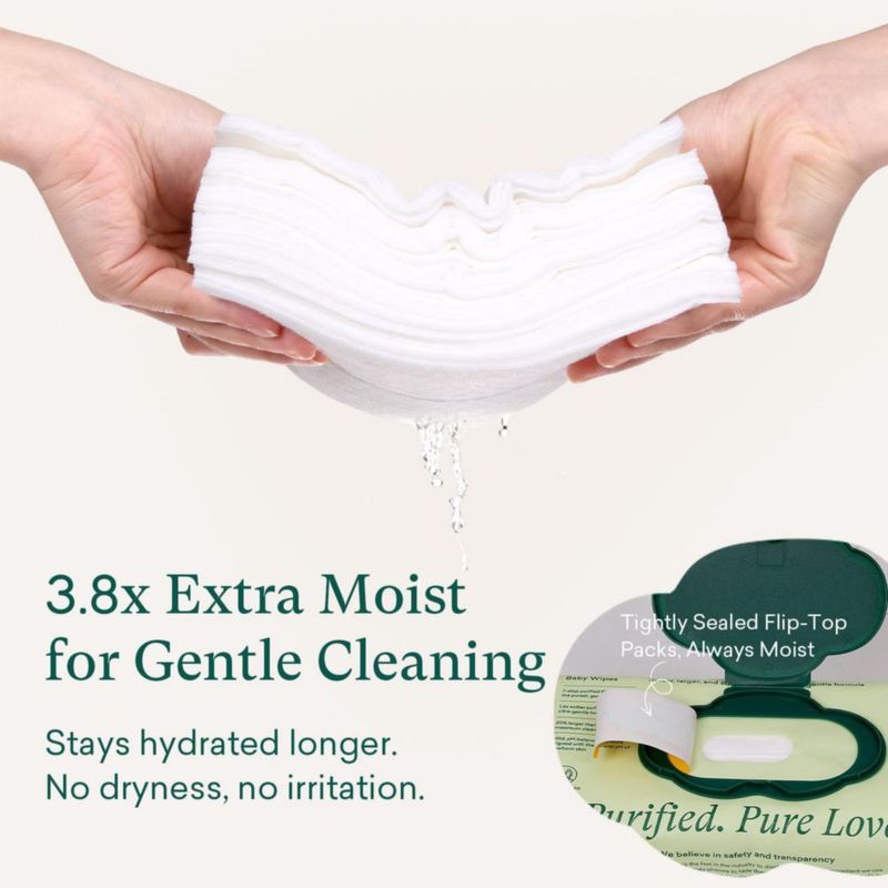Toallitas para bebé PurComfy sin perfume paquete de 408 biodegradables
