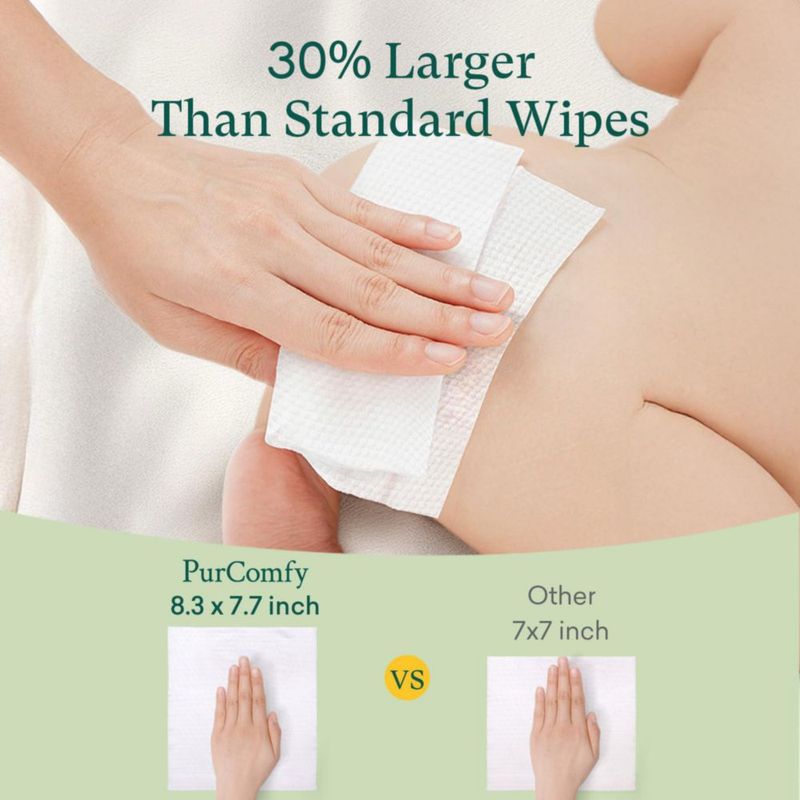 Toallitas para bebé PurComfy sin perfume paquete de 408 biodegradables