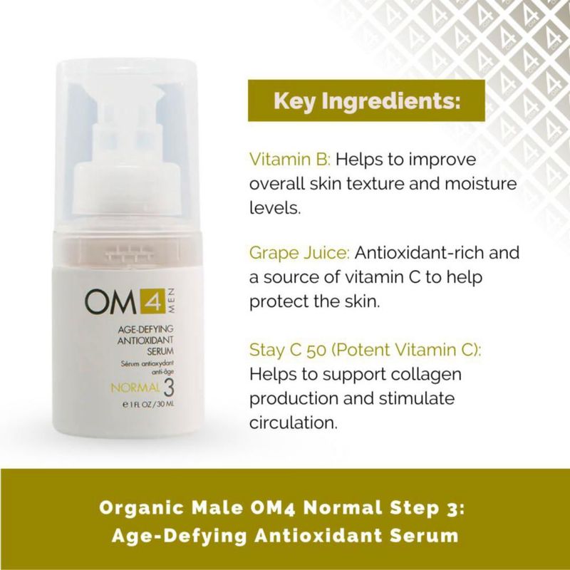 Suero facial orgánico para hombre 30 ml antioxidante con vitamina C