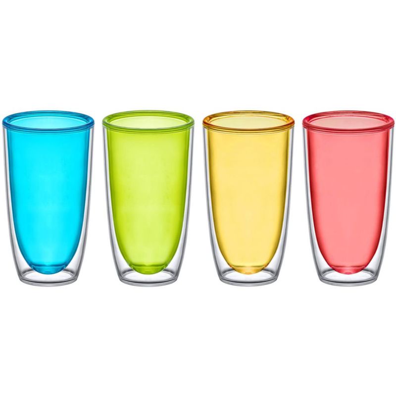 Vasos térmicos Amazing Abby 620 ml pack de 4 colores mixtos sin BPA