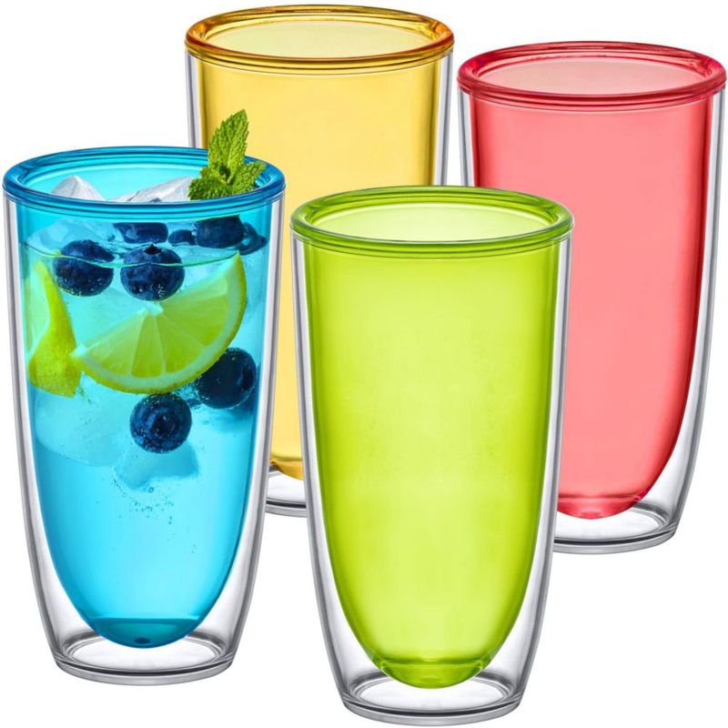 Vasos térmicos Amazing Abby 620 ml pack de 4 colores mixtos sin BPA