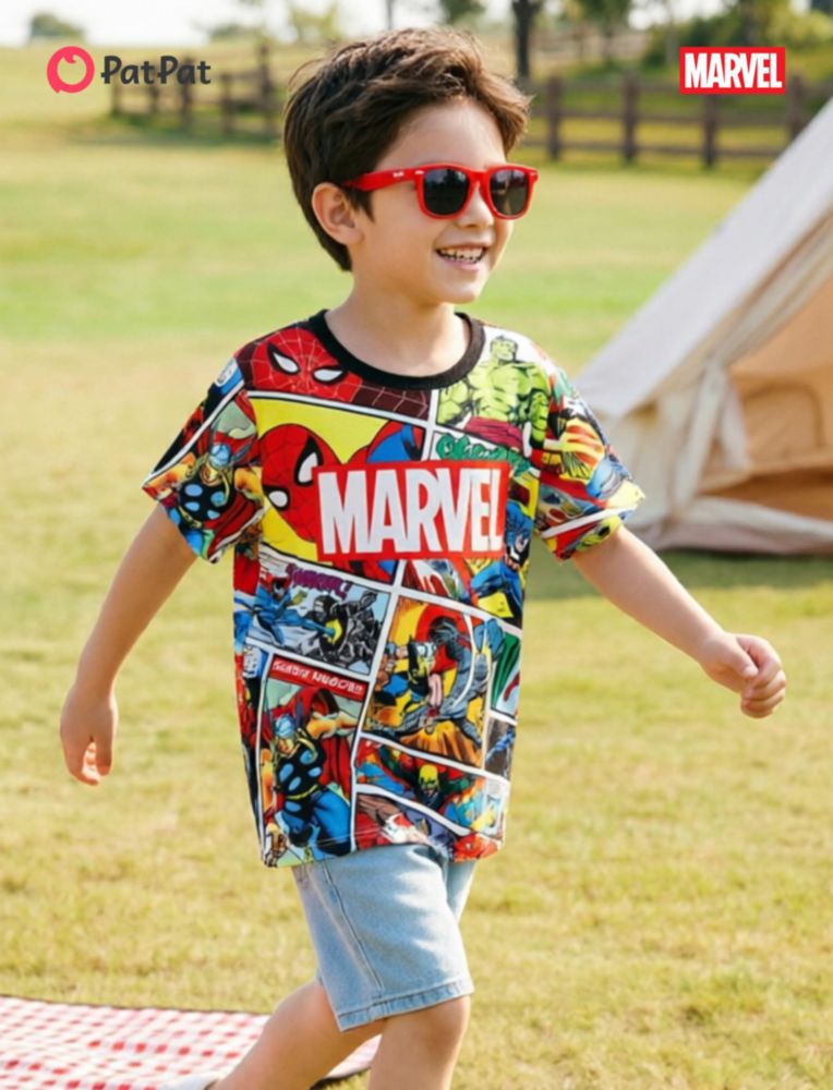 CAMISETA Disney Marvel para Niños 4‑5T con Protección UV contra el Sol