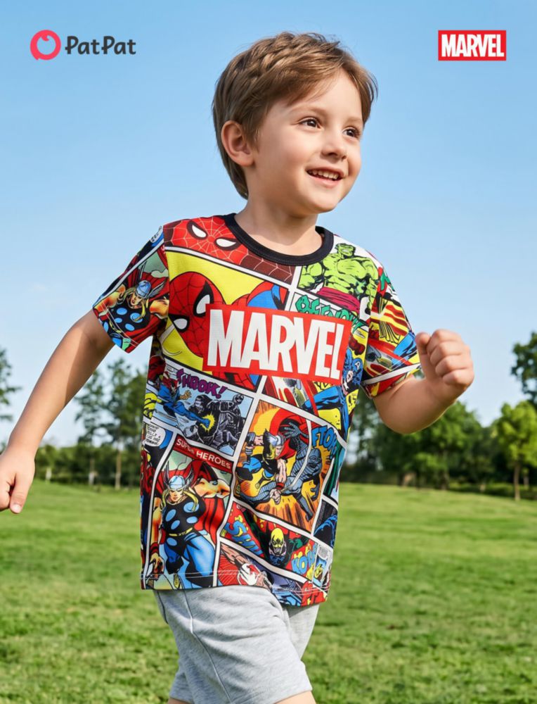 CAMISETA Disney Marvel para Niños 4‑5T con Protección UV contra el Sol