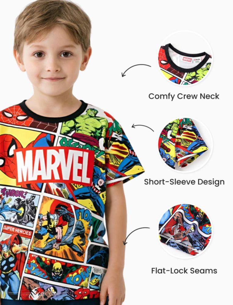 CAMISETA Disney Marvel para Niños 4‑5T con Protección UV contra el Sol
