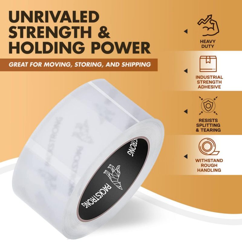 Cinta de embalaje Packstrong 12 rollos 5 cm × 91 m 27 mil