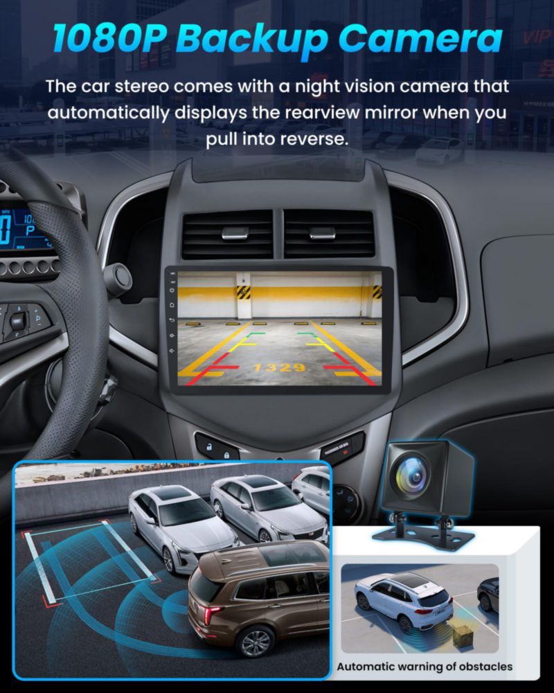 Radio para auto Jufodrca 9" Android Auto CarPlay 5G WiFi