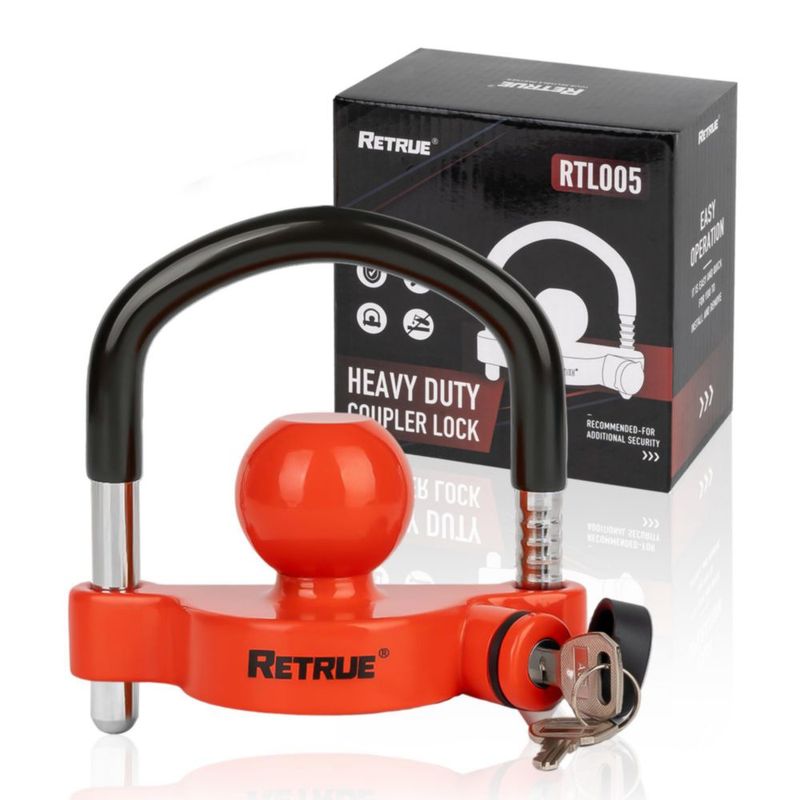 Candado para remolque RETRUE 1-7/8"-2-5/16" rojo impermeable