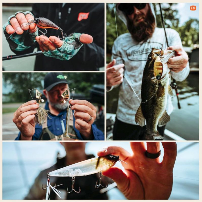 Kit de Pesca MONSTERBASS 7+ Señuelos para Lubina de Agua Dulce