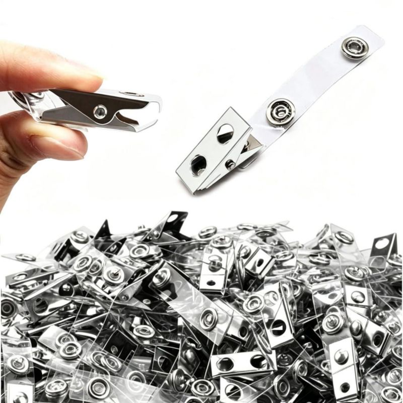 Clips para gafete Orcielo 100 uds transparentes 25 cm × 76 cm