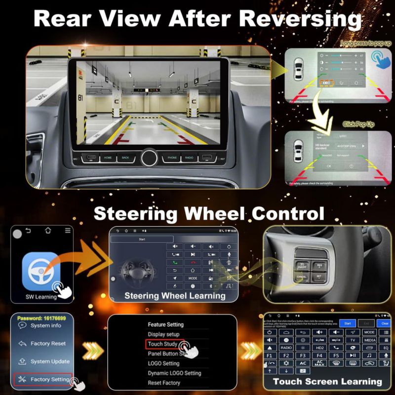 Radio Android iCarSEPTON de 9 pulgadas con CarPlay/Android Auto inalámbrico