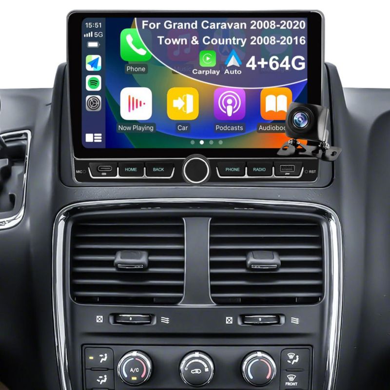 Radio Android iCarSEPTON de 9 pulgadas con CarPlay/Android Auto inalámbrico