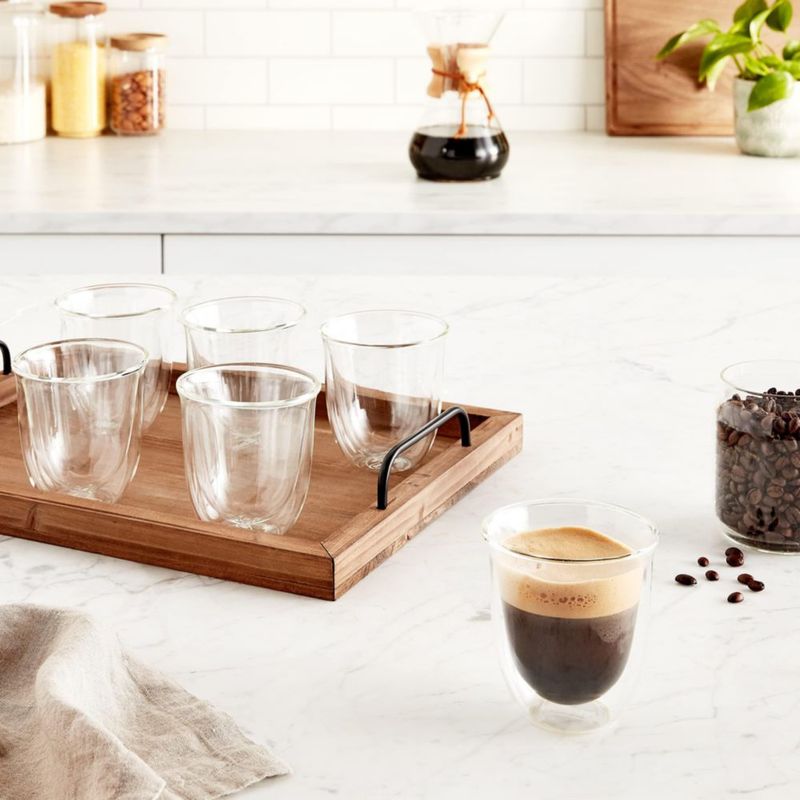Vasos de Cappuccino De'Longhi 190 ml Juego de 6 Transparentes