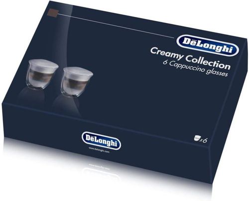 Vasos de Cappuccino De'Longhi 190 ml Juego de 6 Transparentes