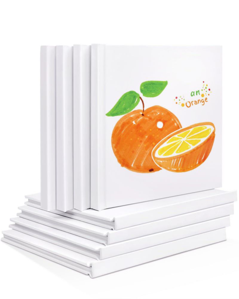 Cuaderno en blanco Dynta 13 cm × 13 cm paquete de 8 cuadernos de boceto blancos