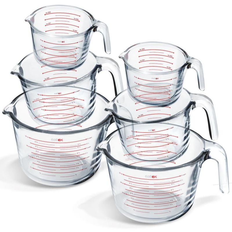Juego de 6 Tazas Medidoras EATEX - 025 L 05 L 1 L