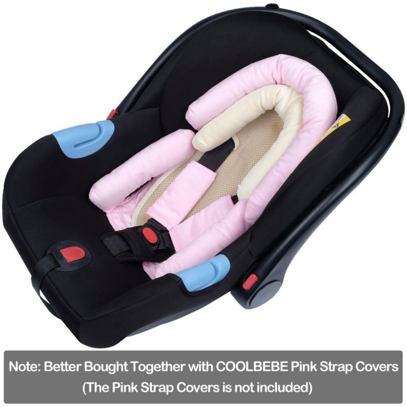 Cojín de Soporte Corporal para Bebé COOLBEBE 3‑en‑1 Rosa Suave