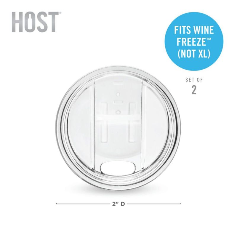 Juego de 2 tapas Host para vasos con cierre deslizante transparentes