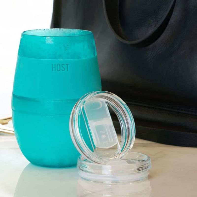 Juego de 2 tapas Host para vasos con cierre deslizante transparentes