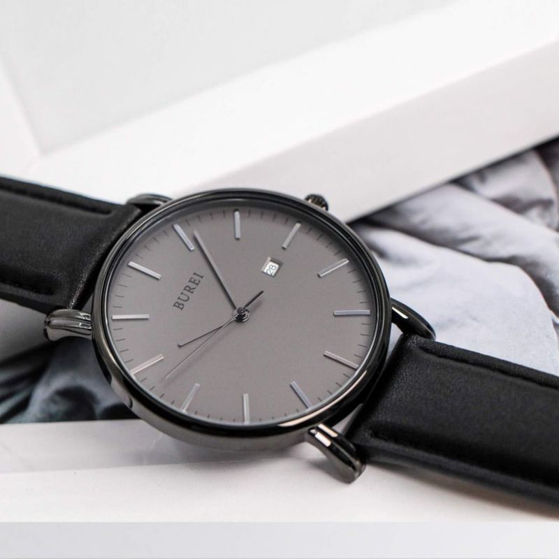 Reloj BUREI Fashion minimalista de piel impermeable 41 mm