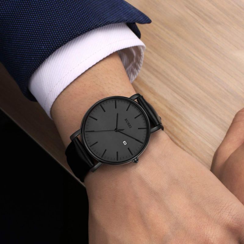 Reloj BUREI Fashion minimalista de piel impermeable 41 mm