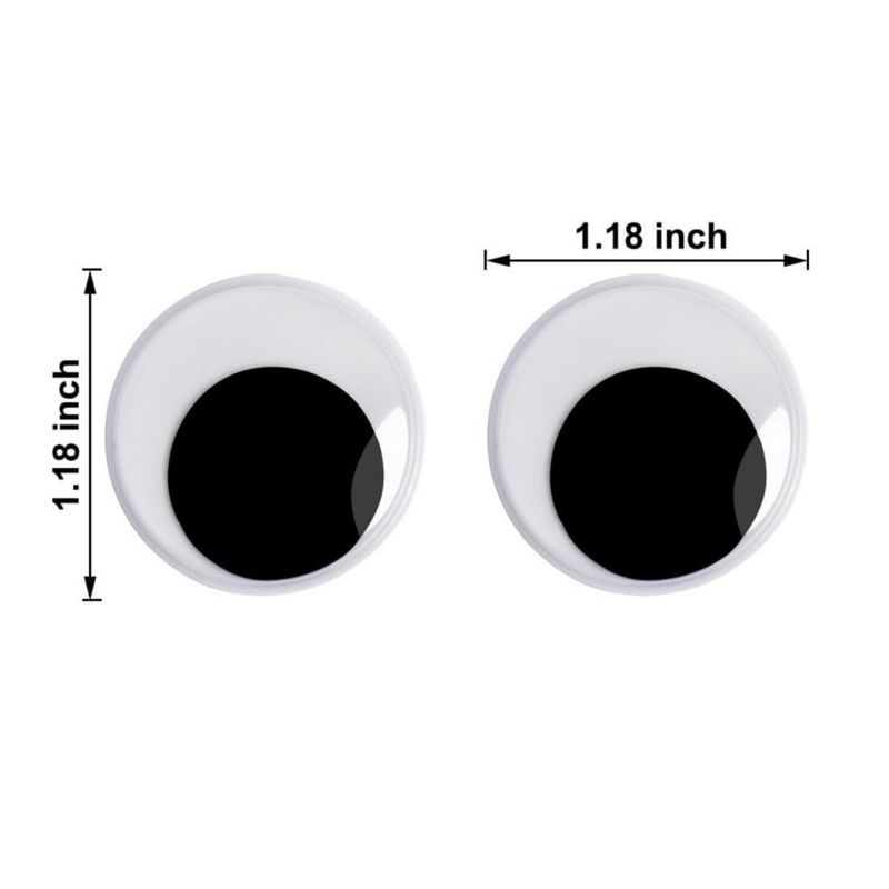 Ojos móviles autoadhesivos TrlaFy 3 cm 100 piezas