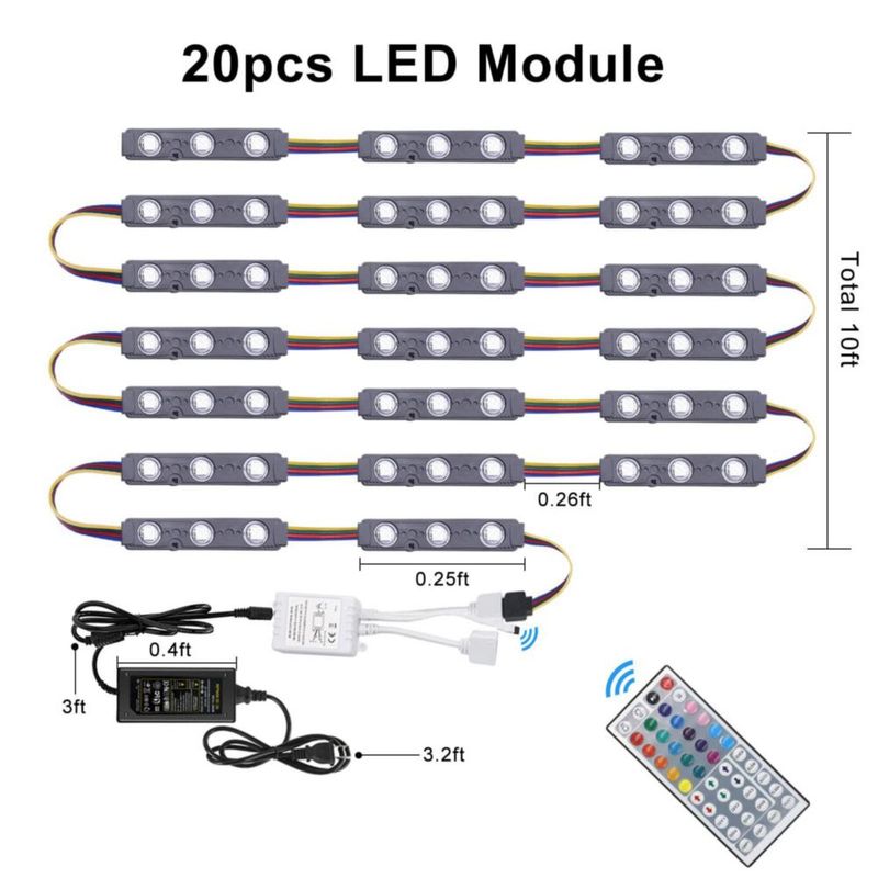 Luces LED para Ventana Pomelotree RGB Impermeables (Pack de 10)