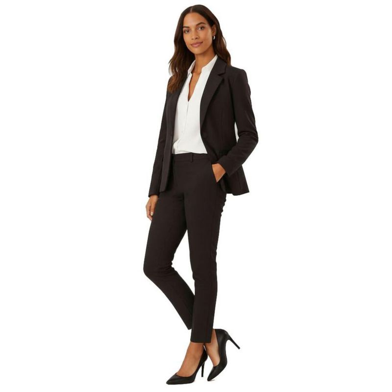 Traje de trabajo negro para mujer Marycrafts – Conjunto de blazer y pantalón