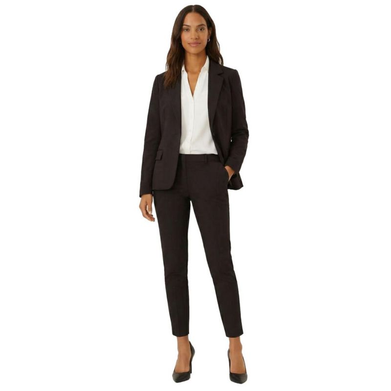 Traje de trabajo negro para mujer Marycrafts – Conjunto de blazer y pantalón