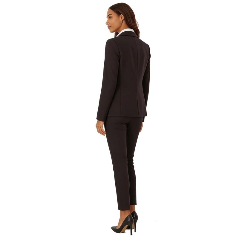 Traje de trabajo negro para mujer Marycrafts – Conjunto de blazer y pantalón