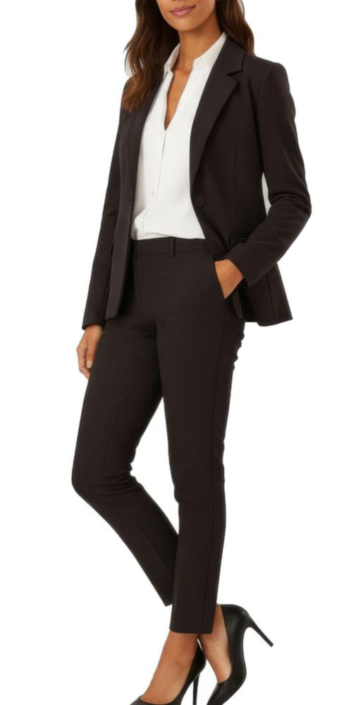 Traje de trabajo negro para mujer Marycrafts – Conjunto de blazer y pantalón