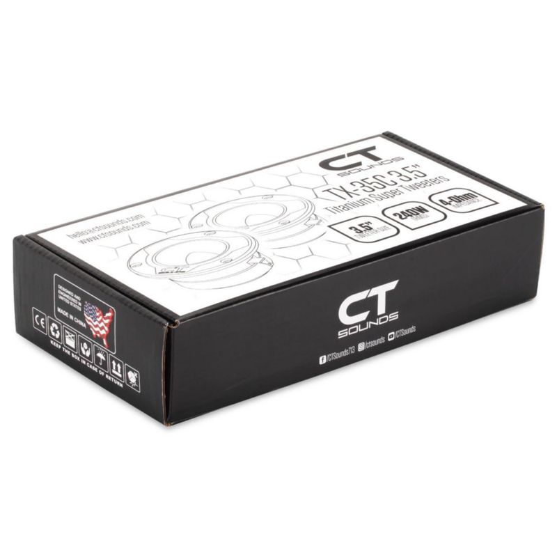 Super Tweeters CT Sounds 9 cm 480 W Par de Titanio