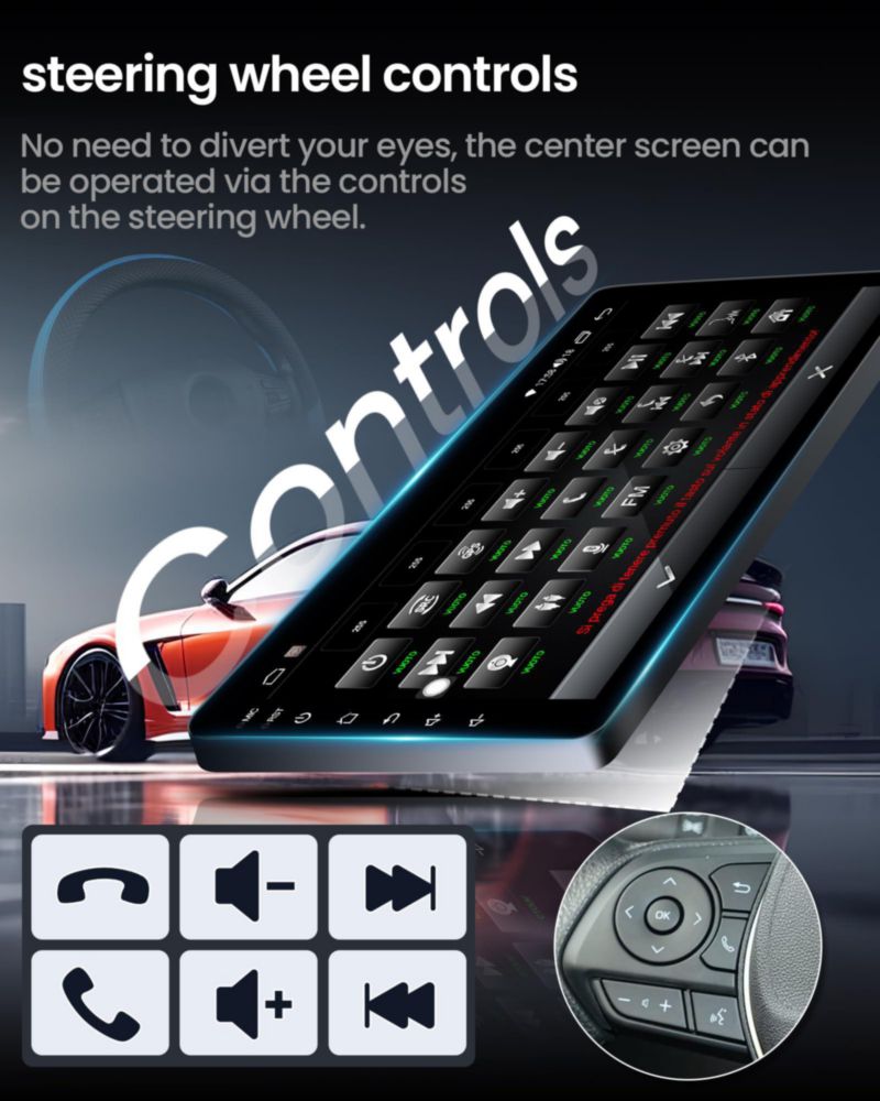 Estéreo para coche Fortdows 26 cm con CarPlay Android Auto y GPS