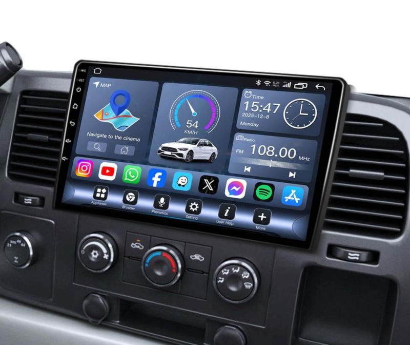 Estéreo para coche Fortdows 26 cm con CarPlay Android Auto y GPS
