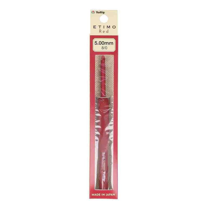 Ganchillo Tulip 500 mm Rojo de Agarre Suave 1 pza