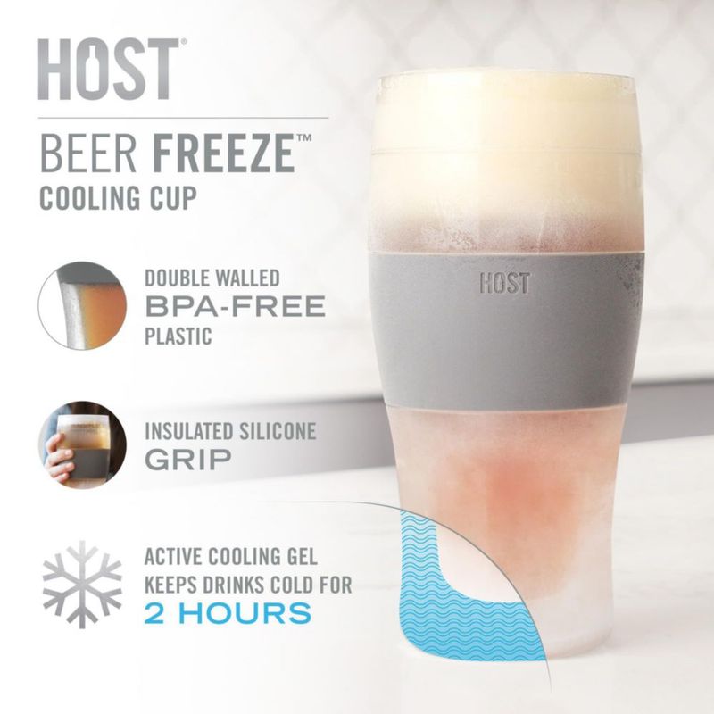 Tazas Host Freeze 454 ml Pack de 2 con aislamiento de madera