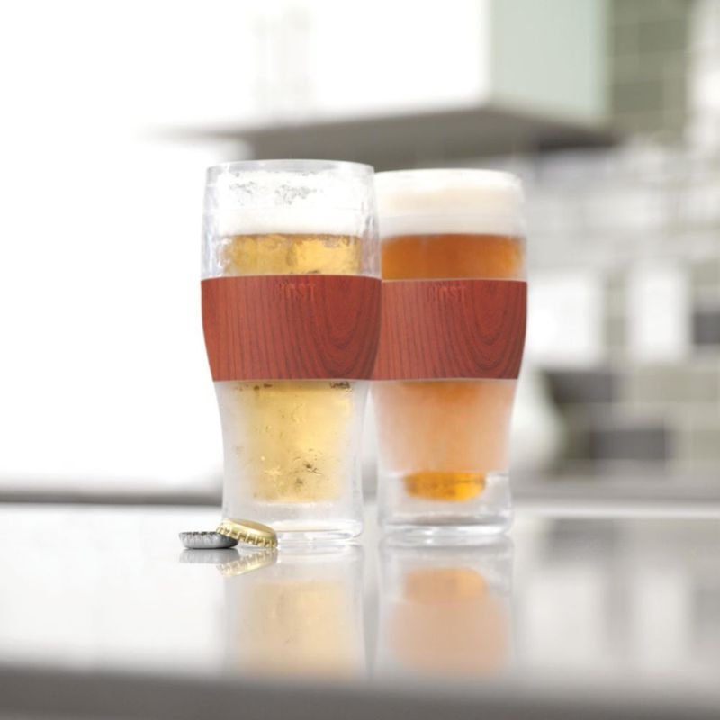Tazas Host Freeze 454 ml Pack de 2 con aislamiento de madera