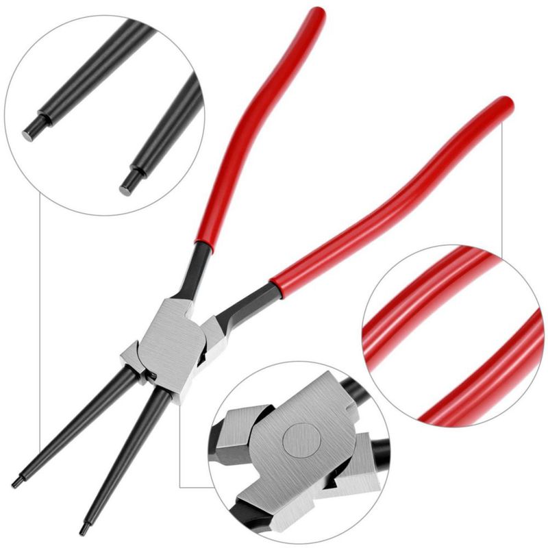 Alicates QWORK de 325 cm para anillos de retención internos uso intensivo